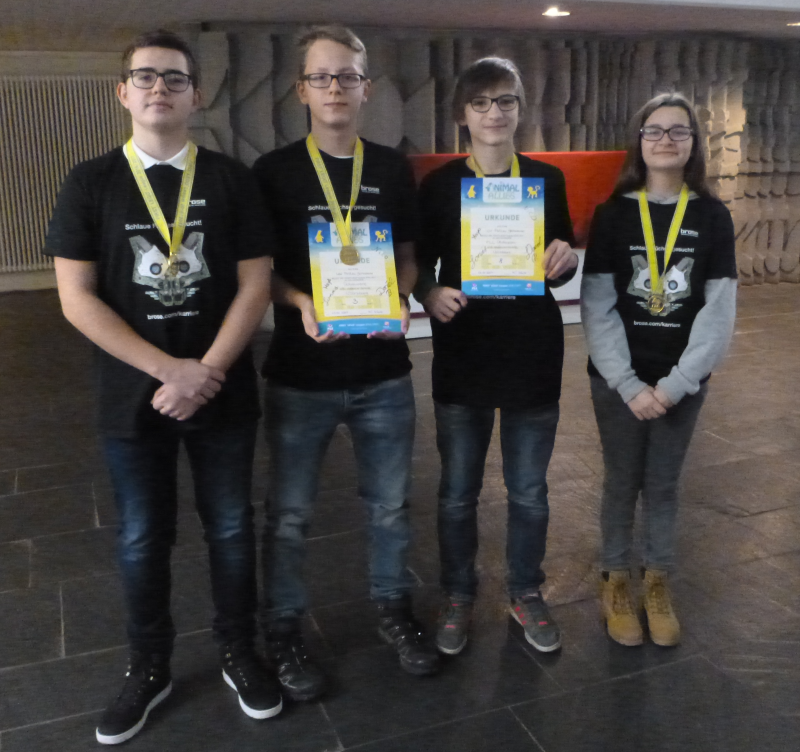 FLL 2016/17 Haßfurter Robotergruppe bei FLL in Würzburg